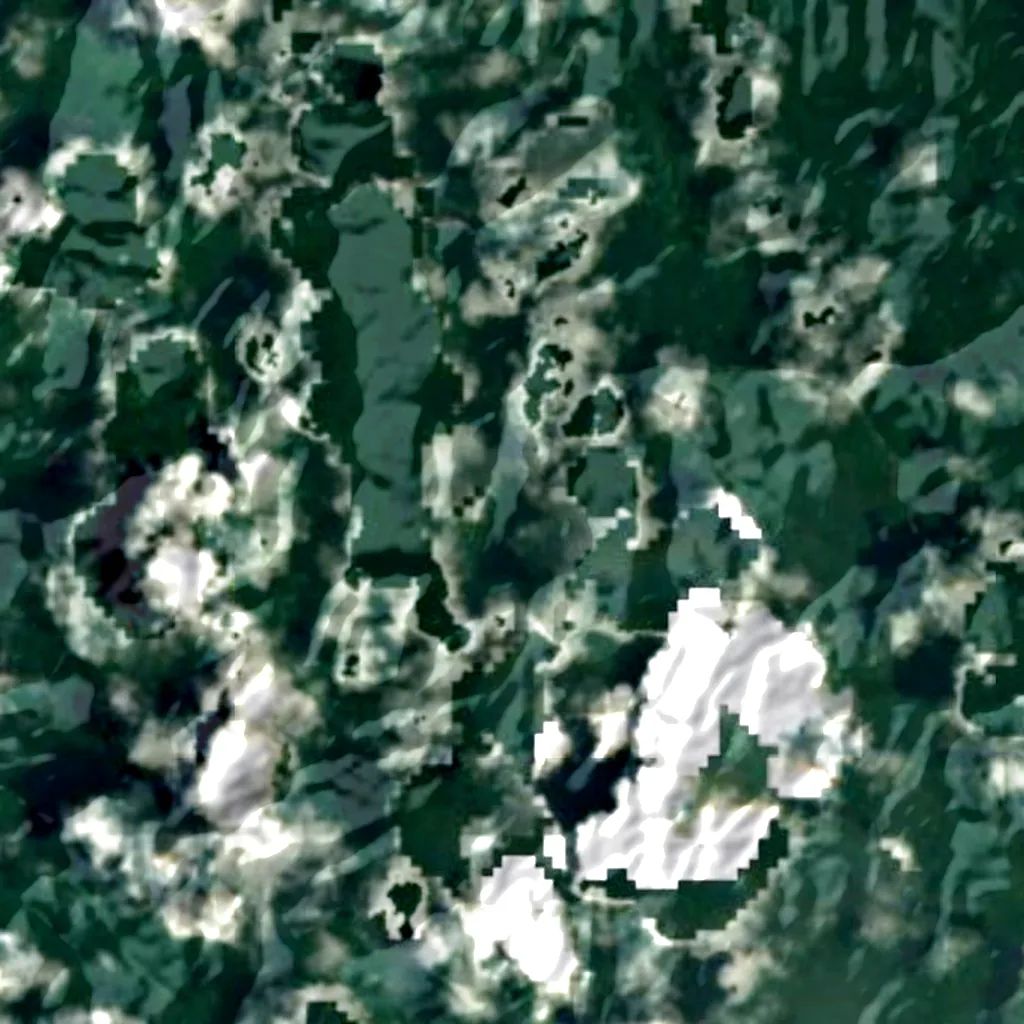 Iriomote Island seen from above (Sentinel-2)