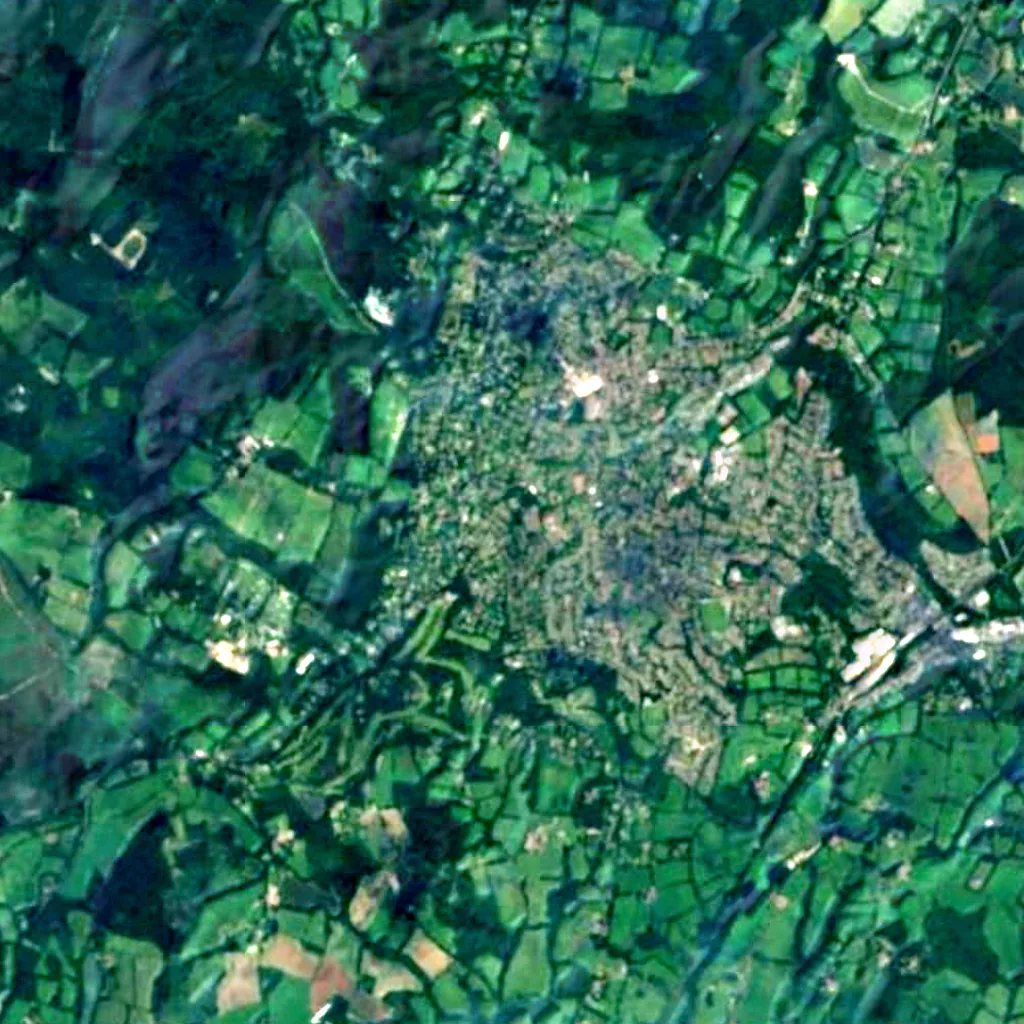 Observatoire Isaac-Roberts vu d'en haut (Sentinel-2)