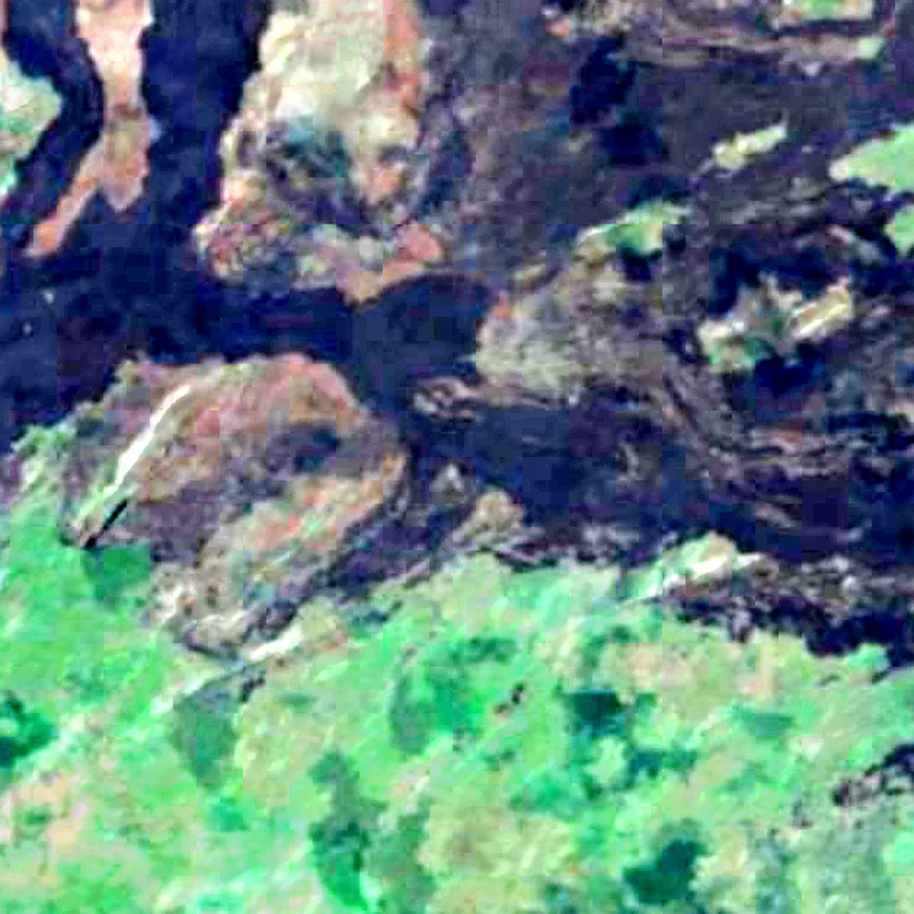 Île Isabela (Équateur) vu d'en haut (Sentinel-2)