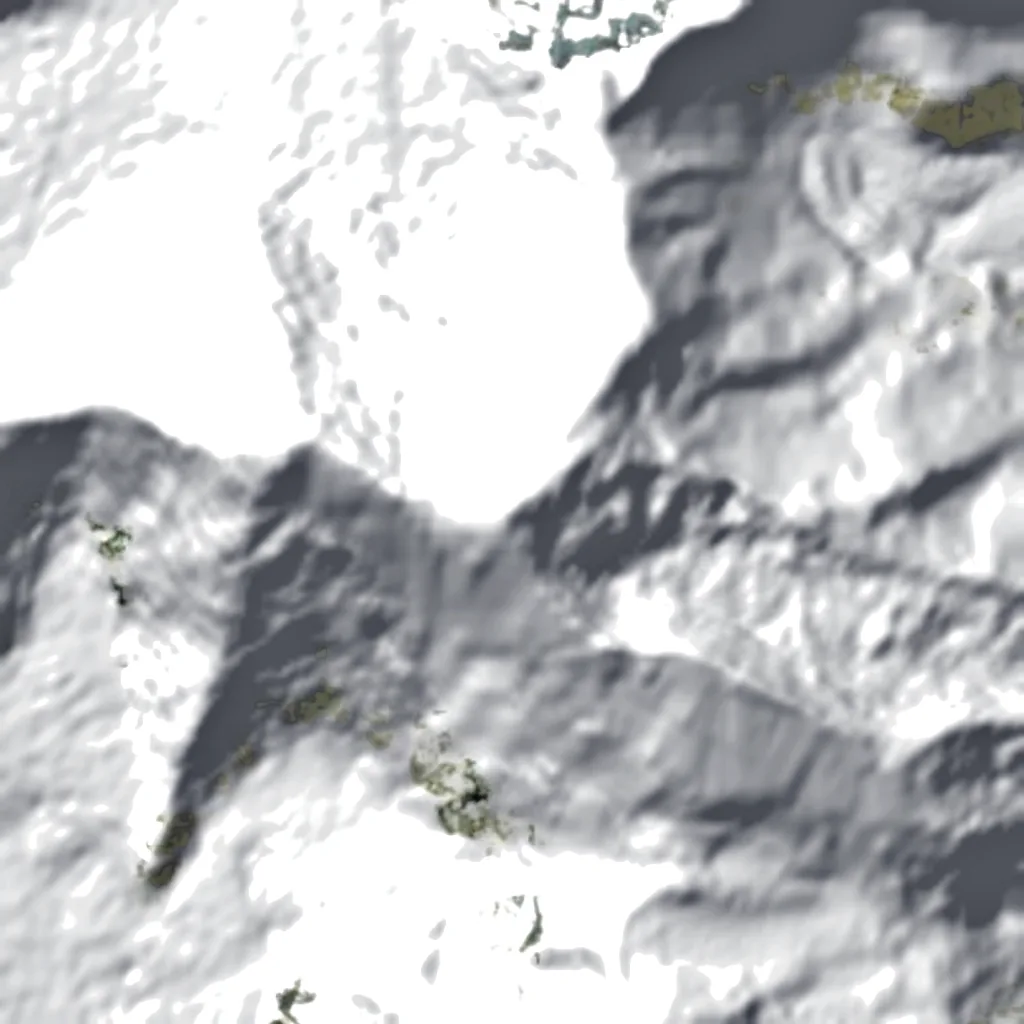 Picco Ismail Samani visto dall'alto (Sentinel-2)