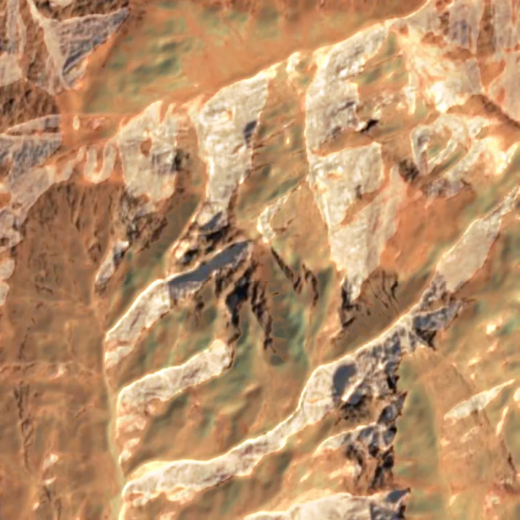 Jabal al-Lawz visto desde arriba (Sentinel-2)