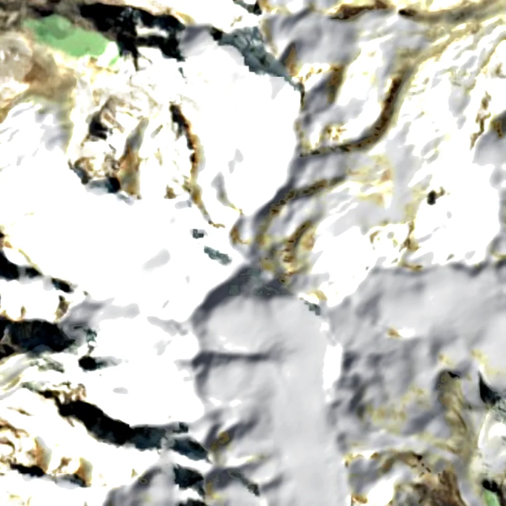 Ancohuma von oben gesehen (Sentinel-2)