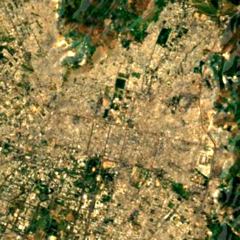 Jantar Mantar visto desde arriba (Sentinel-2)