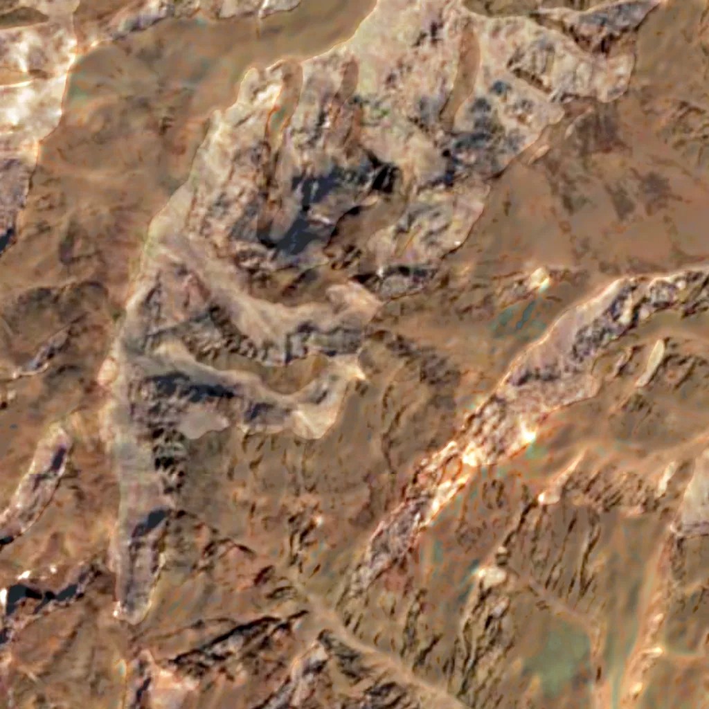 Djebel Toubkal vu d'en haut (Sentinel-2)