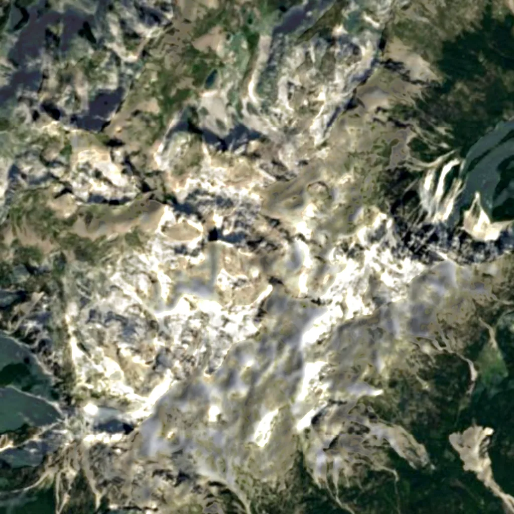 Cresta del Lago visto dall'alto (Sentinel-2)
