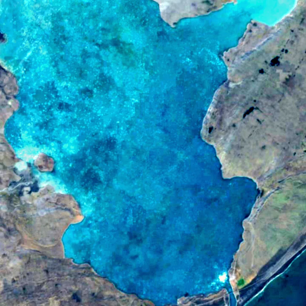 Jökulsárlón van boven gezien (Sentinel-2)
