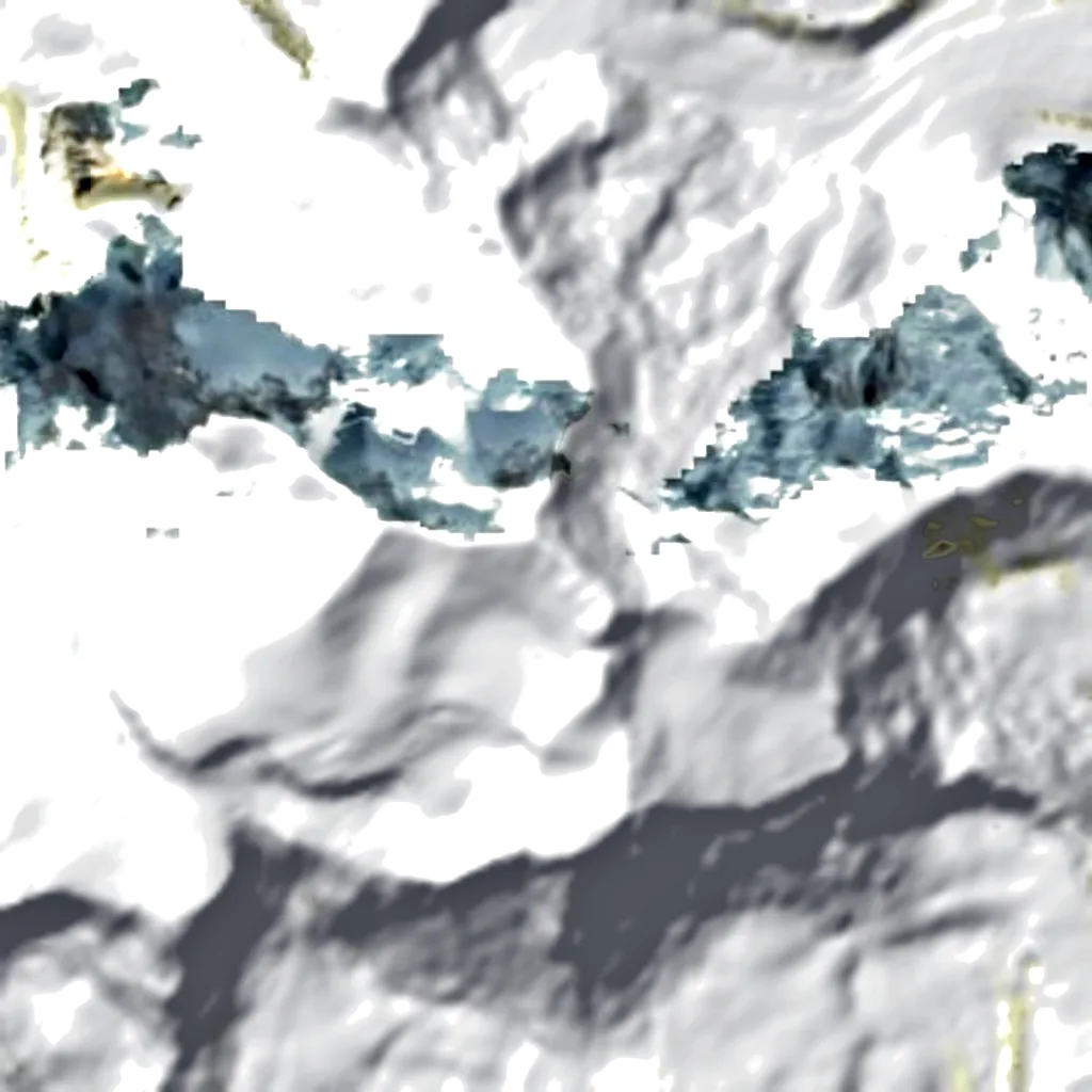 Jongsong Peak visto dall'alto (Sentinel-2)