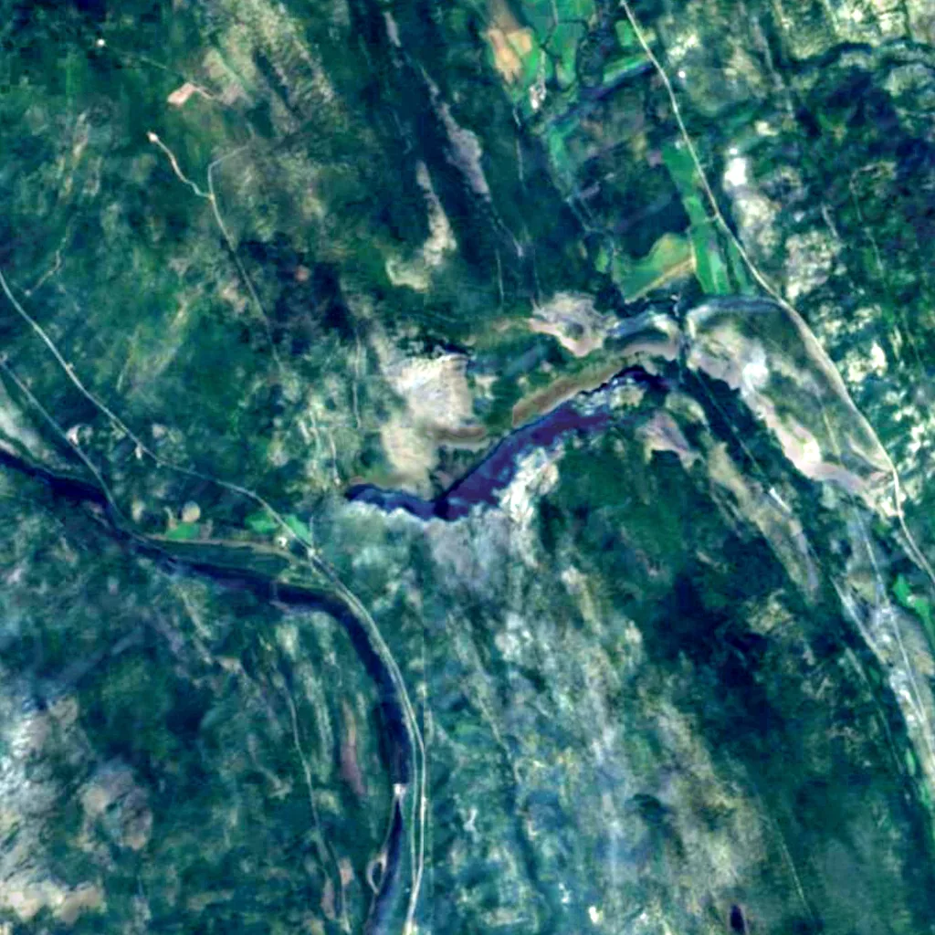 Jutulhogget van boven gezien (Sentinel-2)
