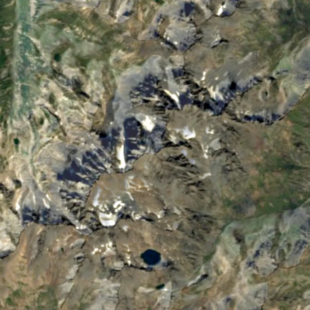 Kaçkar Dağı vu d'en haut (Sentinel-2)