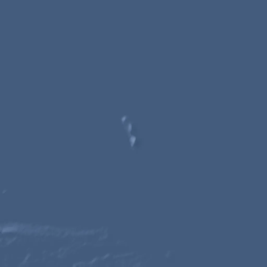 Kaffeklubbeneiland van boven gezien (Sentinel-2)