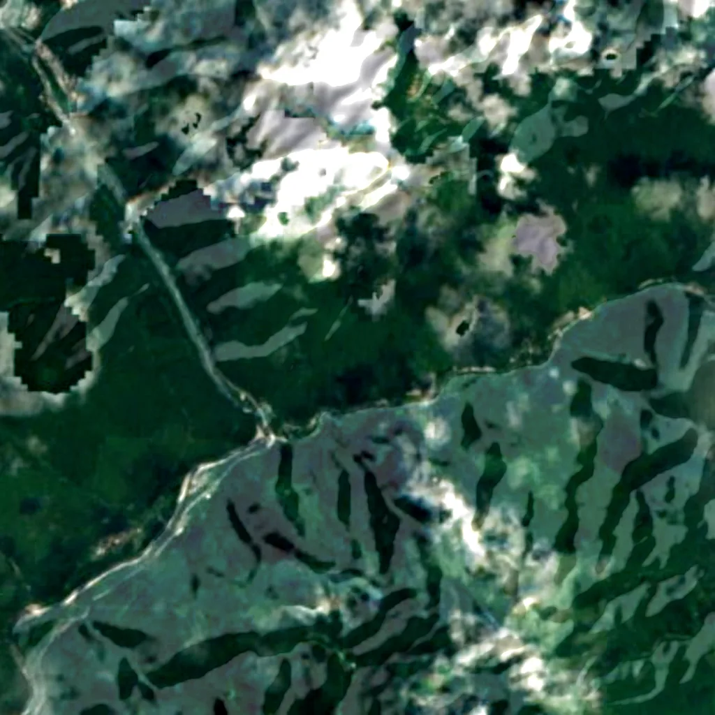 Kamioka Gravitational wave detector seen from above (Sentinel-2)