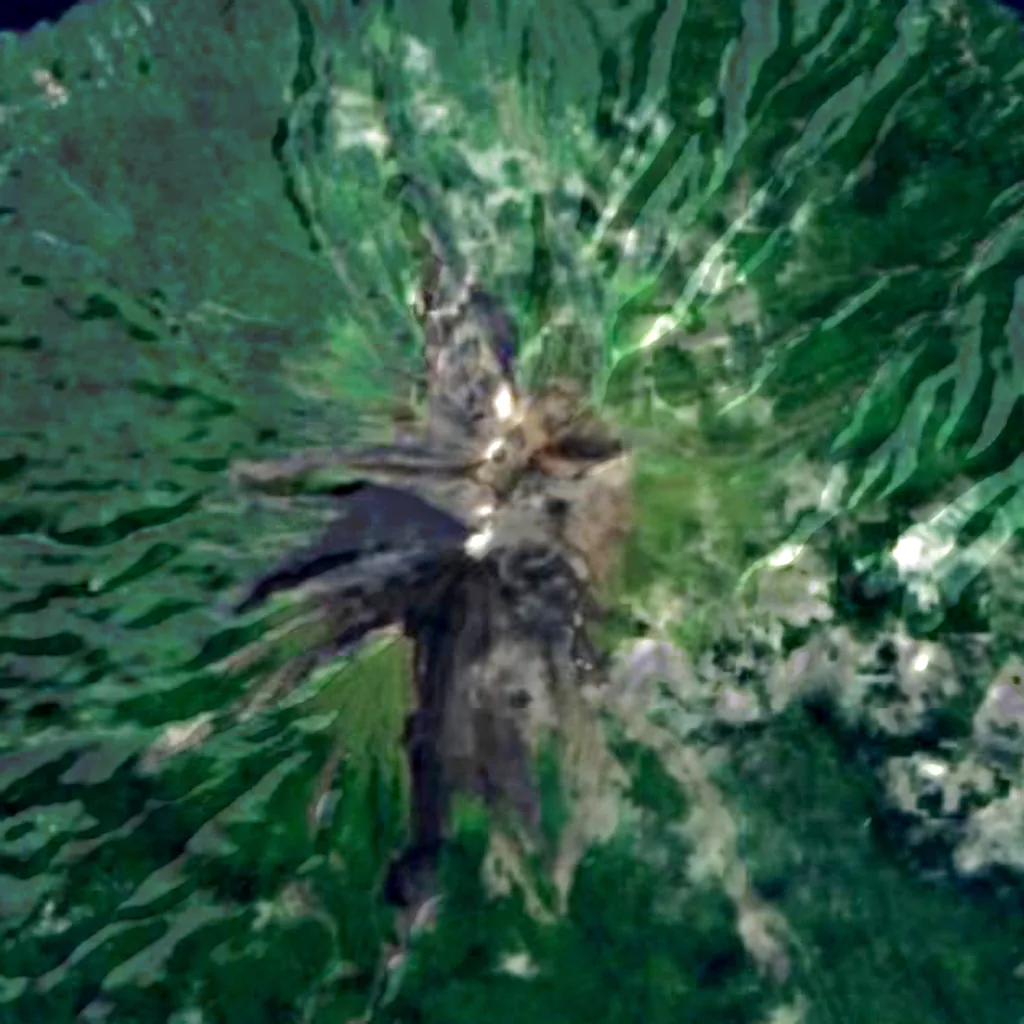 Karangetang seen from above (Sentinel-2)