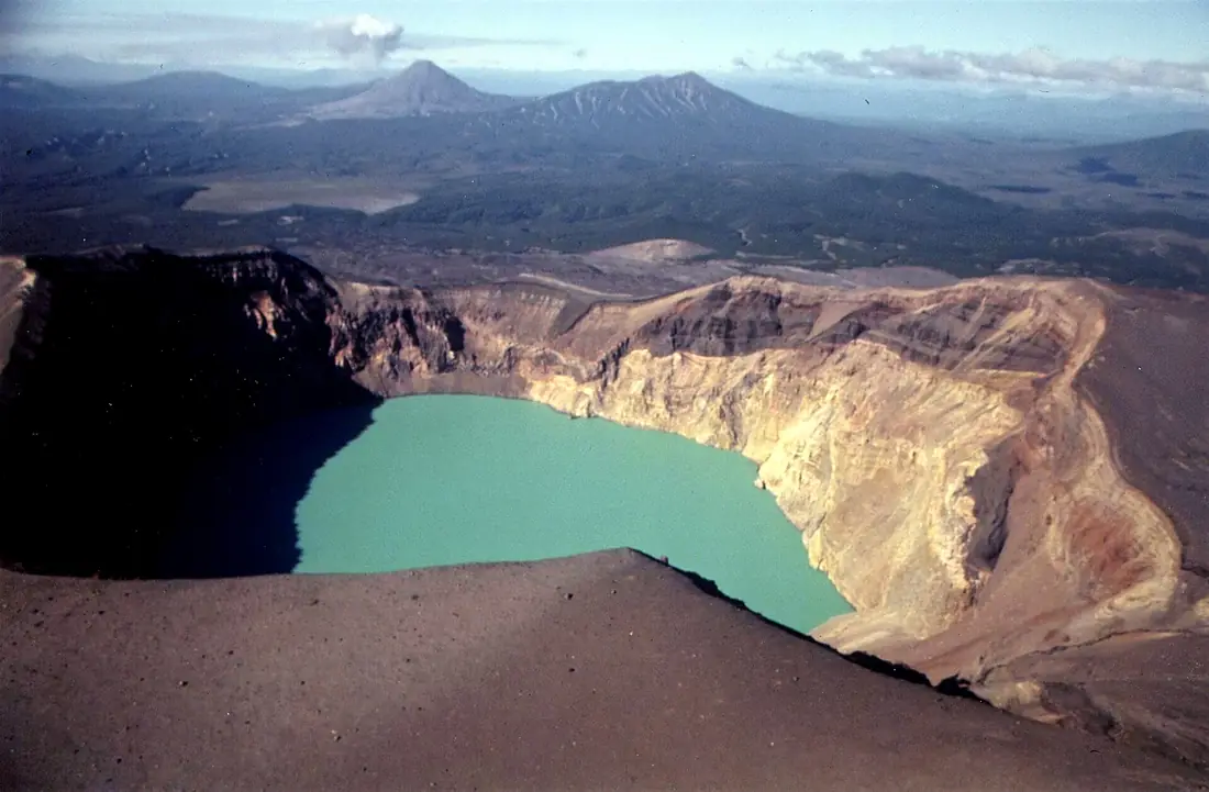 Crater Lake of Maly Semyachik volcano Kamchtka Russia