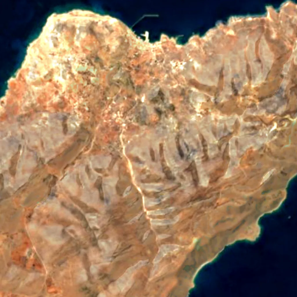 Kassos vu d'en haut (Sentinel-2)