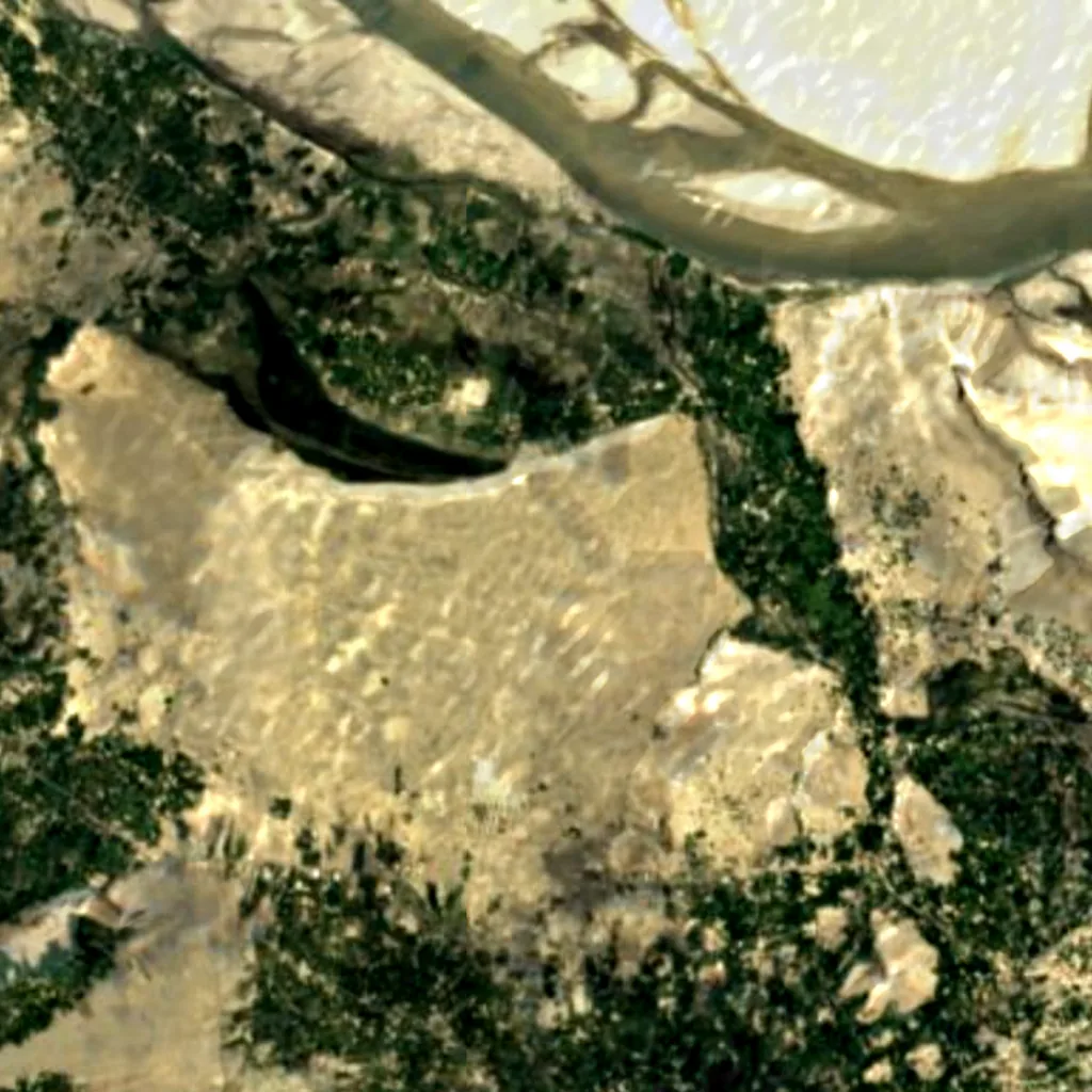 Katpana Desert vu d'en haut (Sentinel-2)