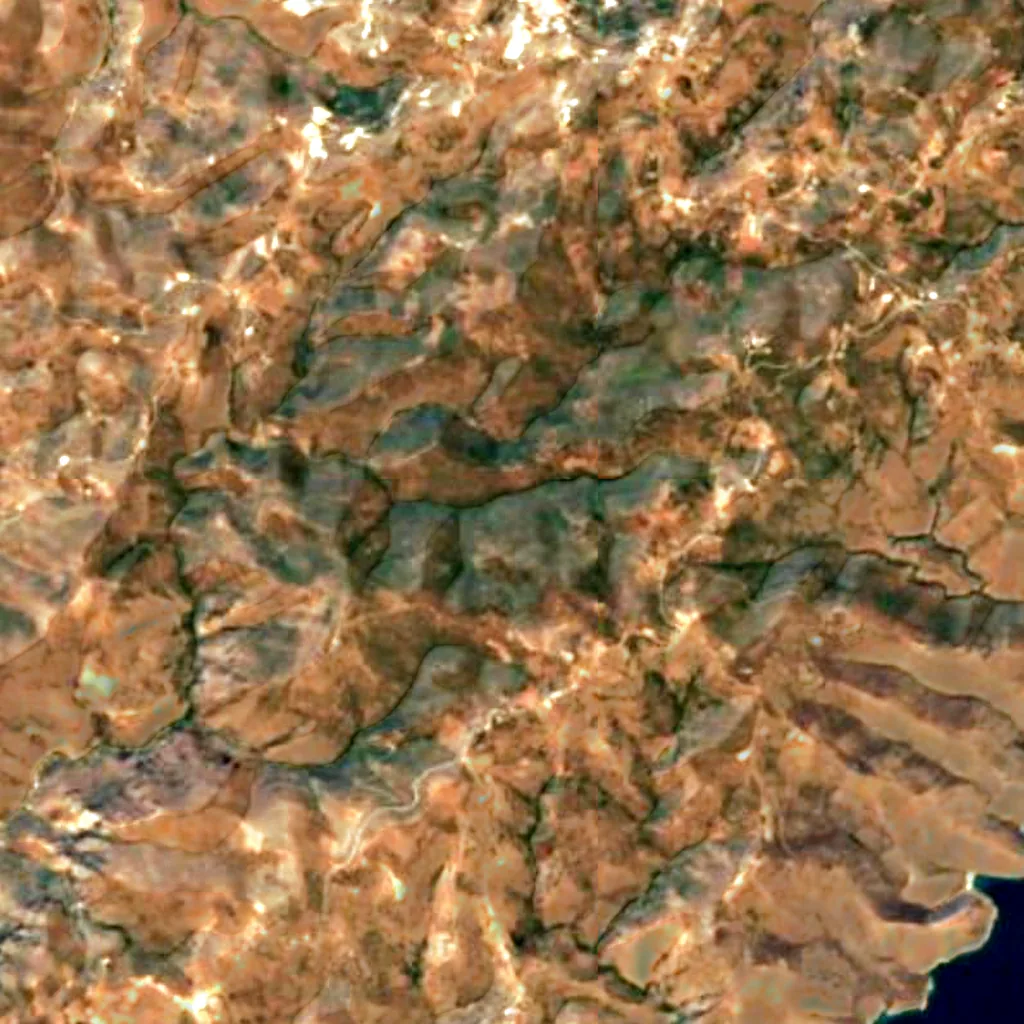 Kea von oben gesehen (Sentinel-2)