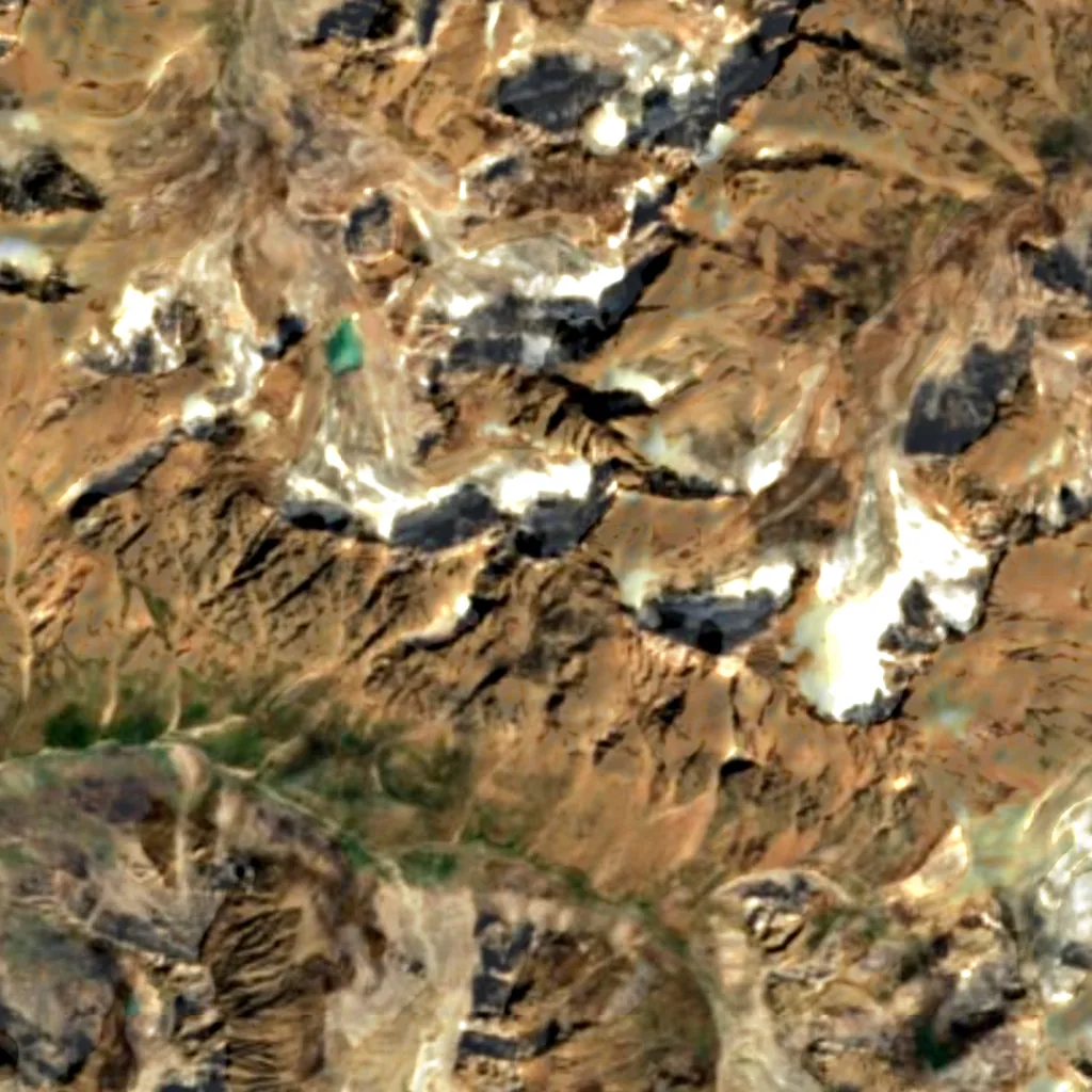 Khazret Sultan visto dall'alto (Sentinel-2)