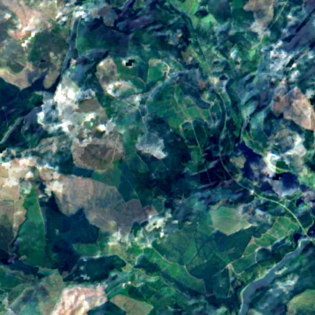 Kielder Forest Park von oben gesehen (Sentinel-2)