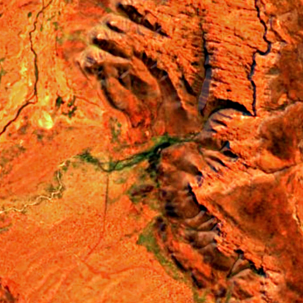 Kings Canyon seen from above (Sentinel-2)