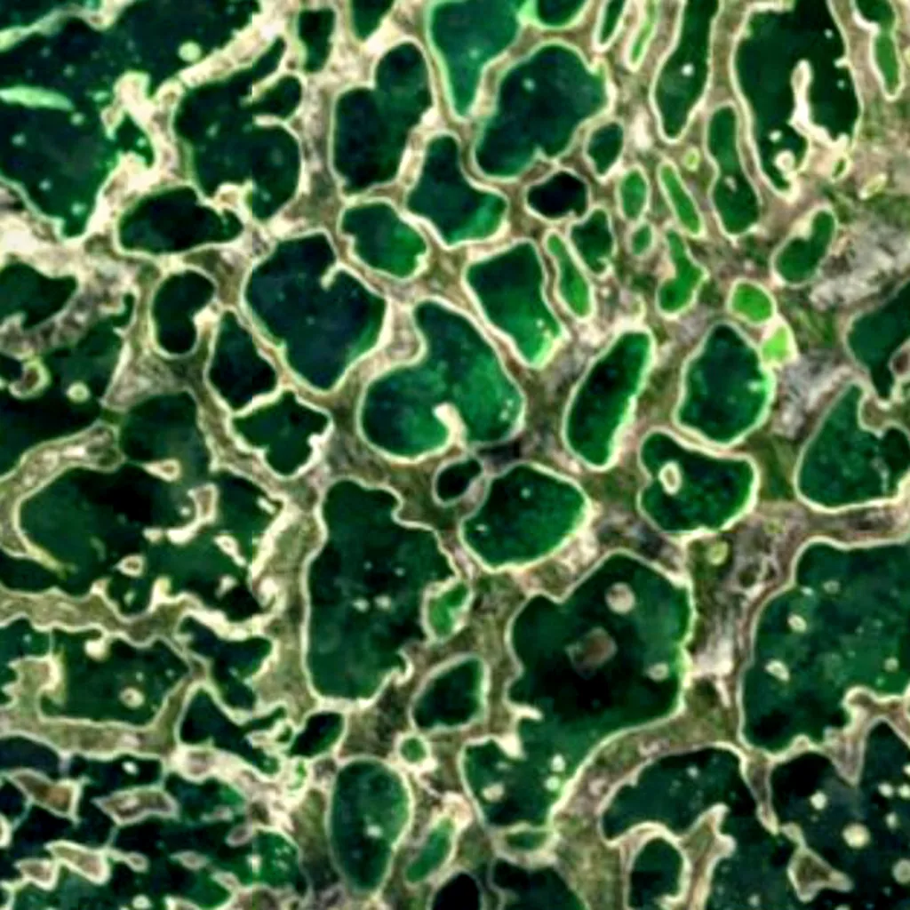 Isola Christmas visto dall'alto (Sentinel-2)