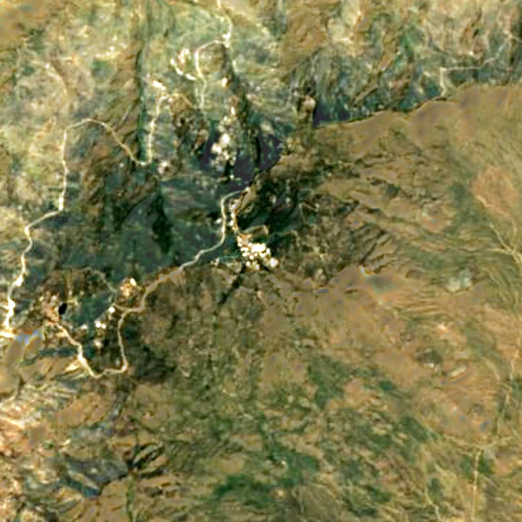 Kitt-Peak-Nationalobservatorium von oben gesehen (Sentinel-2)