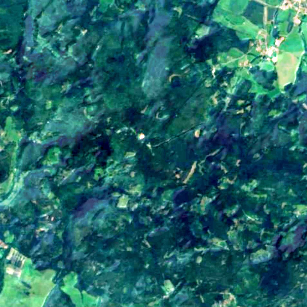 Kleť-Observatorium von oben gesehen (Sentinel-2)