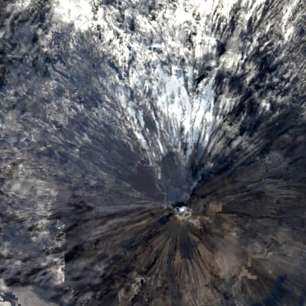 Ključevskaja Sopka visto dall'alto (Sentinel-2)