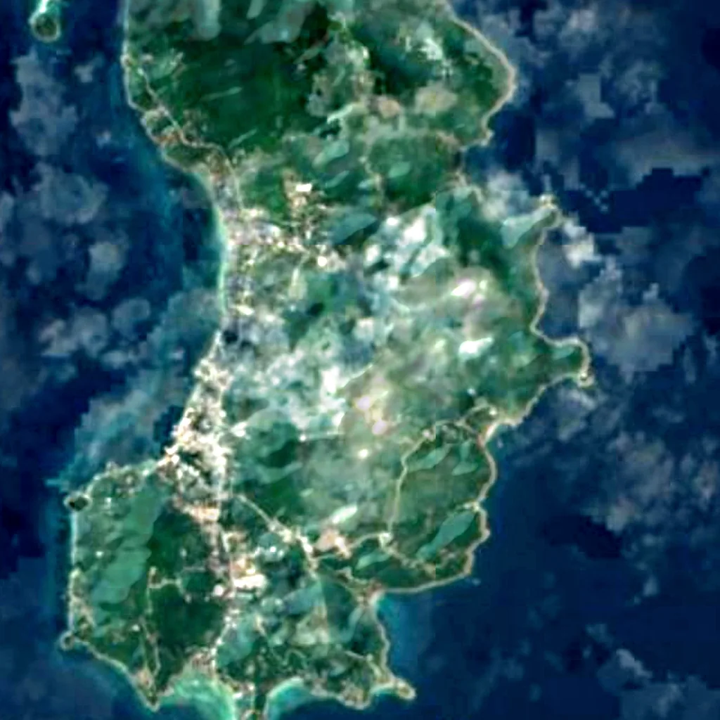 Ko Tao seen from above (Sentinel-2)