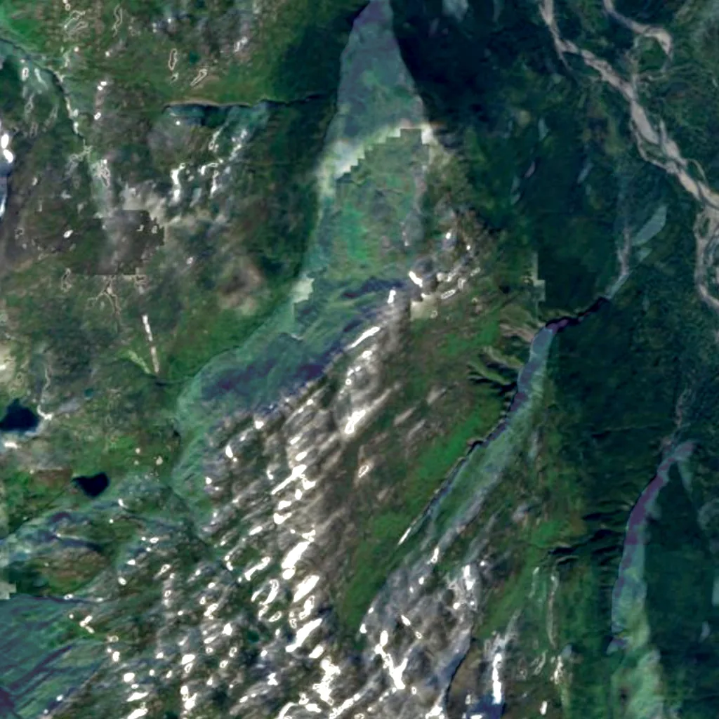 Kodiak-Insel von oben gesehen (Sentinel-2)
