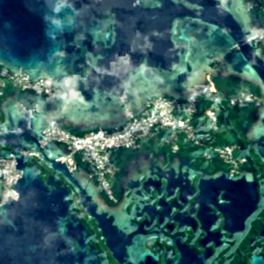 Koror von oben gesehen (Sentinel-2)