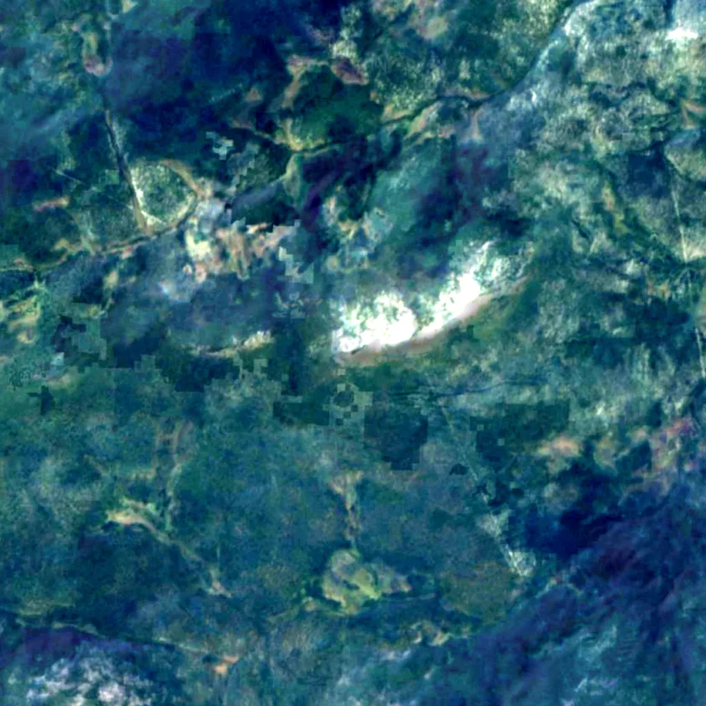 Korvatunturi visto desde arriba (Sentinel-2)