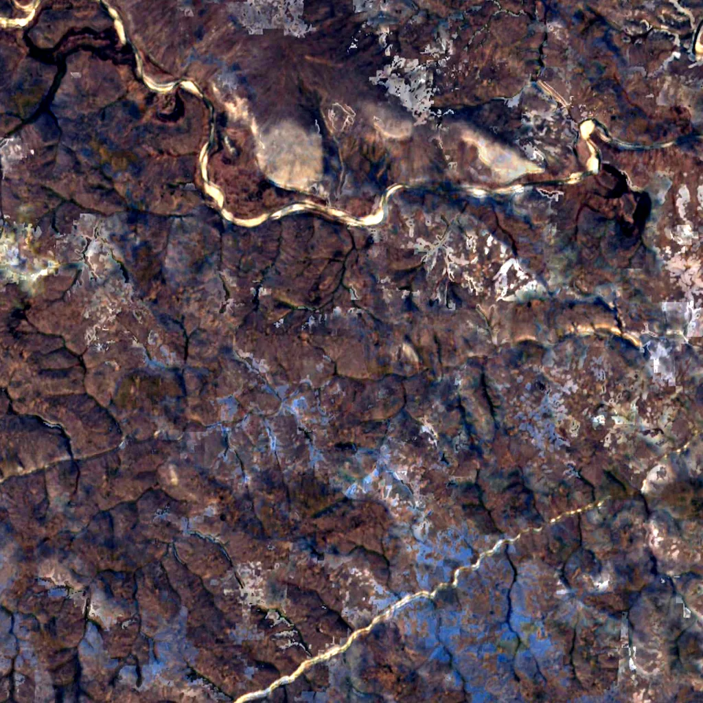Kotelny Island seen from above (Sentinel-2)