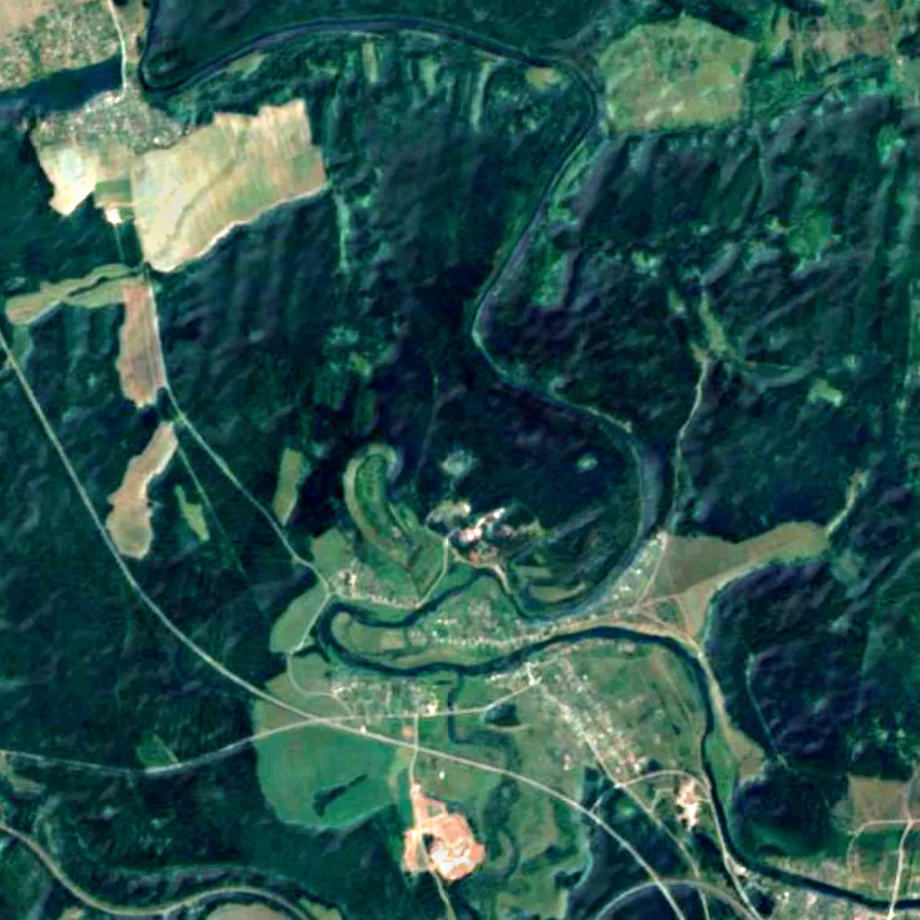 Osservatorio astronomico di Kourovka visto dall'alto (Sentinel-2)