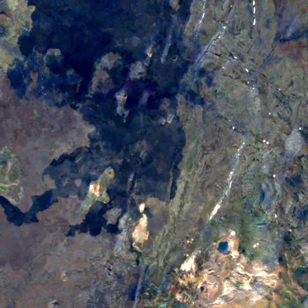 Krafla visto desde arriba (Sentinel-2)