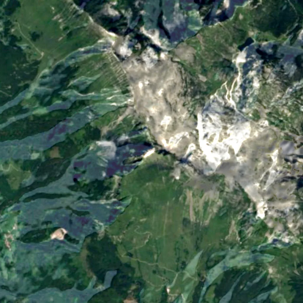 Krn visto desde arriba (Sentinel-2)