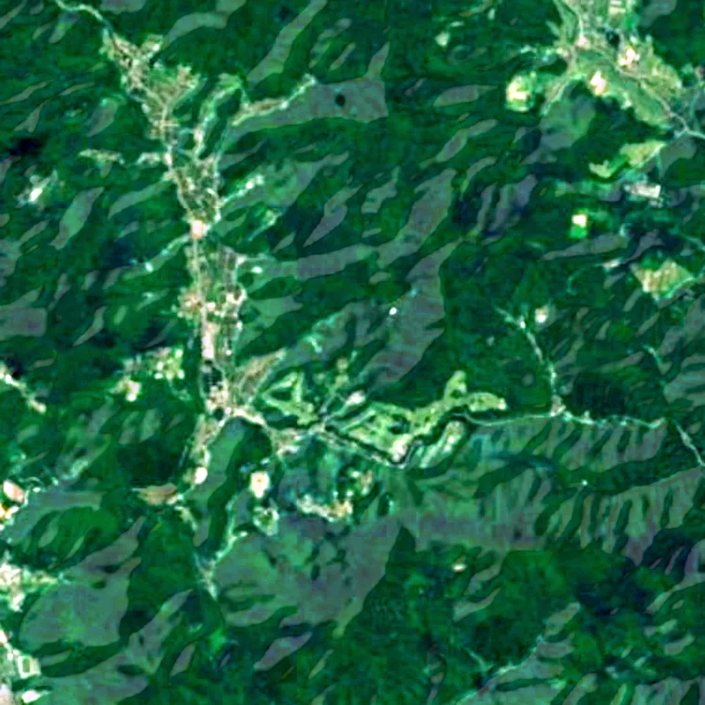 Kuma Kogen Astronomical Observatory visto dall'alto (Sentinel-2)