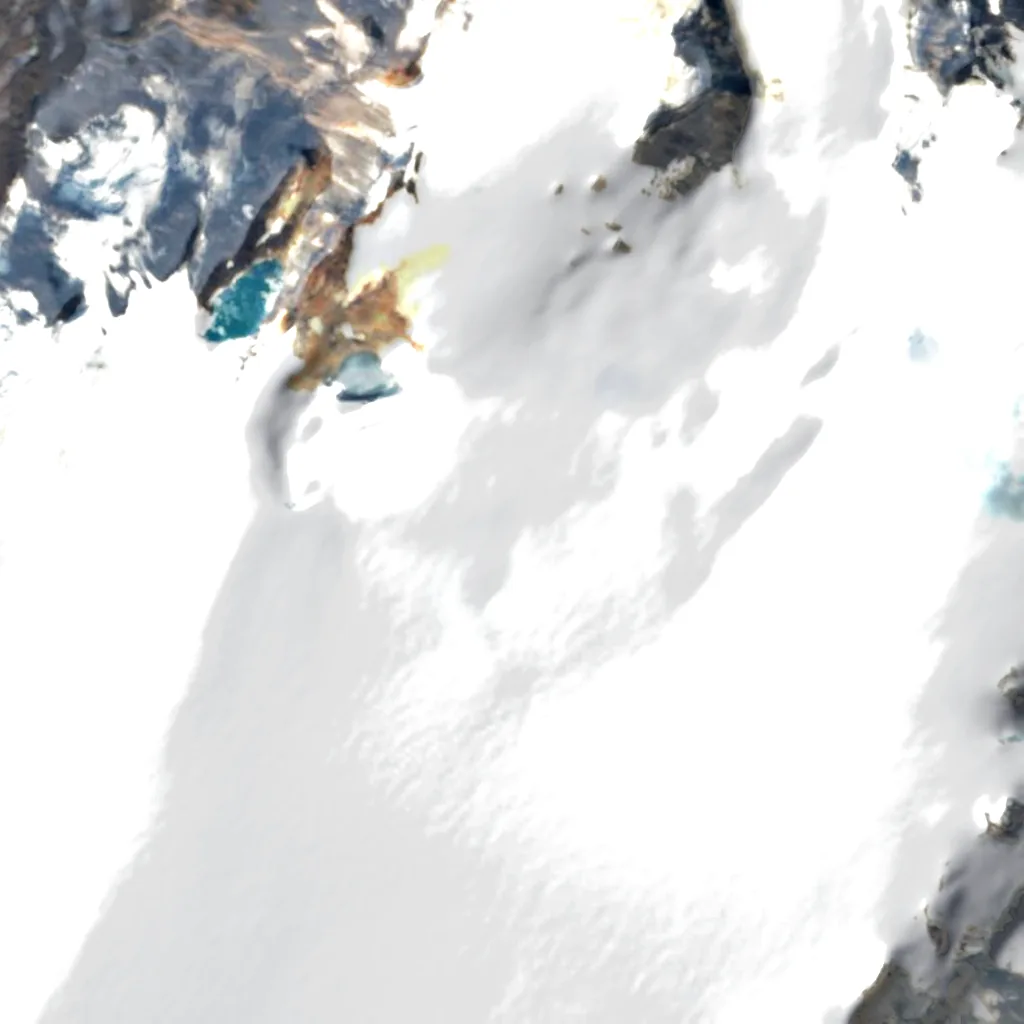 Kverkfjöll seen from above (Sentinel-2)