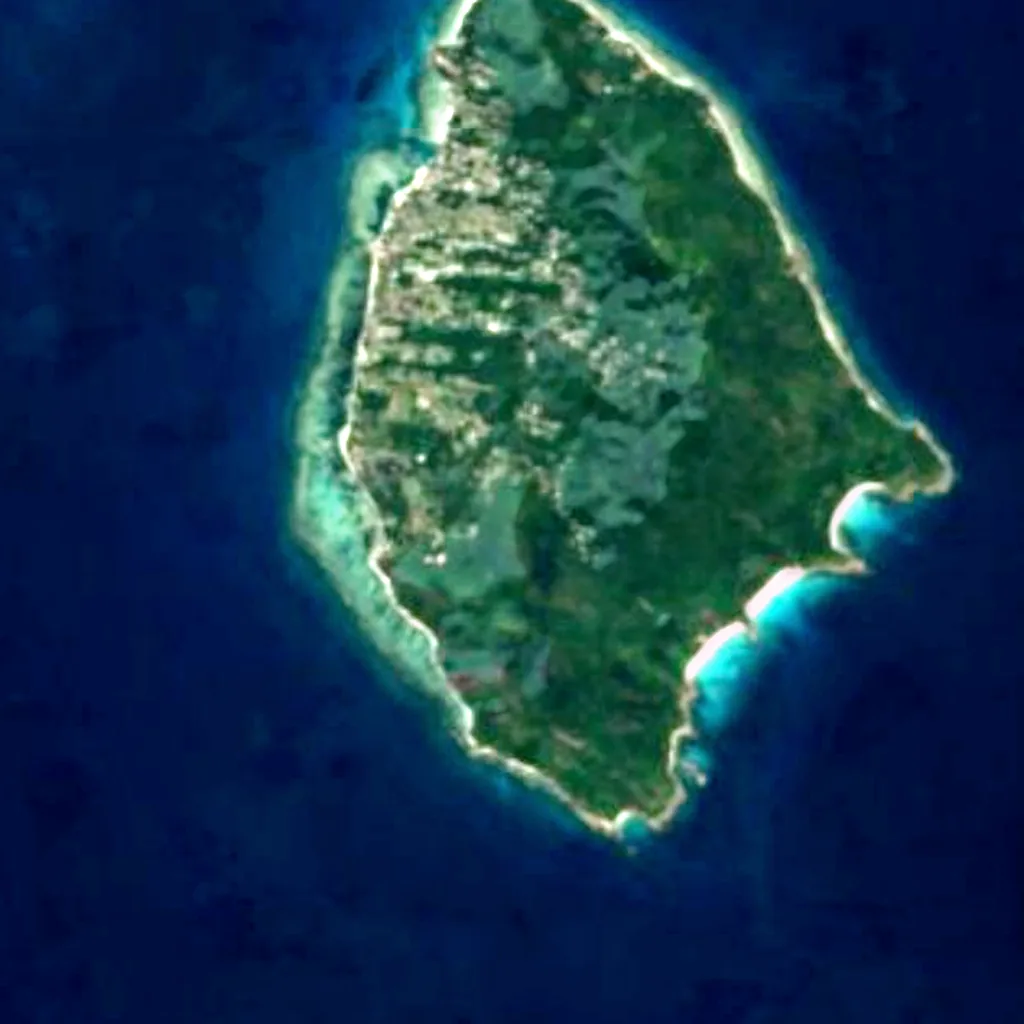 La Digue van boven gezien (Sentinel-2)
