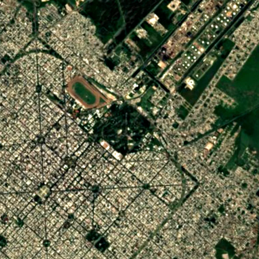 Observatoire de La Plata vu d'en haut (Sentinel-2)