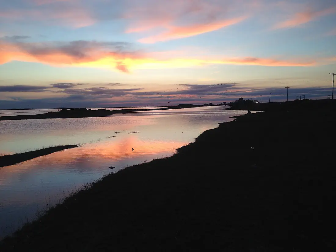 Anoitecer na Lagoa Mirim