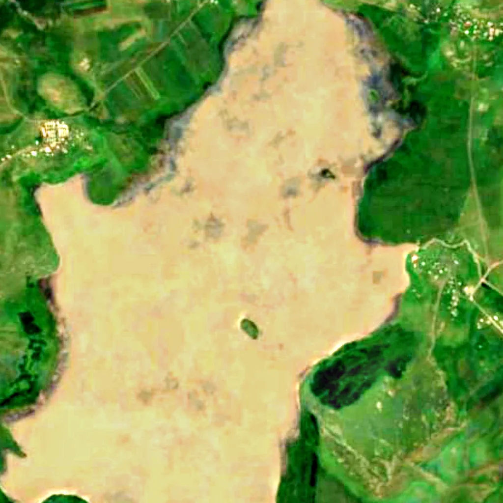 Arpimeer van boven gezien (Sentinel-2)
