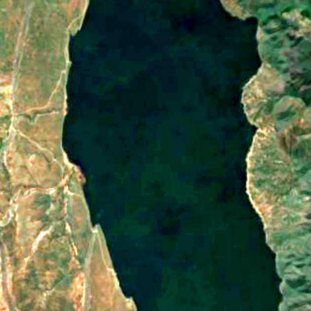 Lac Bogoria vu d'en haut (Sentinel-2)
