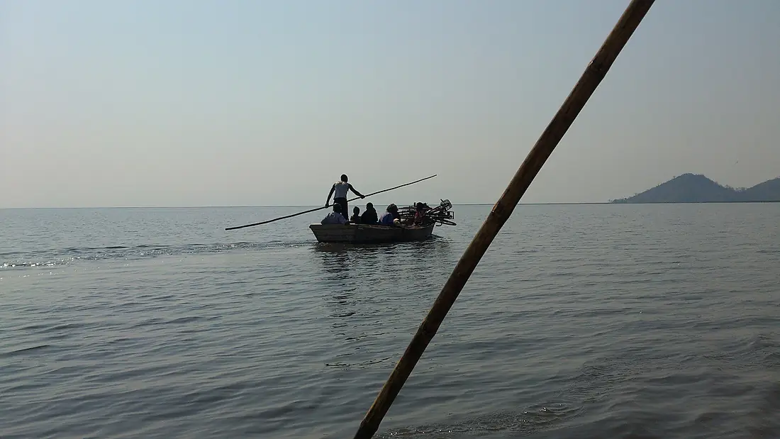 Punter on Lake Chilwa, Malawi