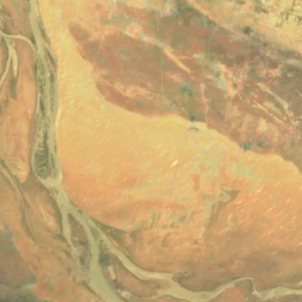 Débo-See von oben gesehen (Sentinel-2)