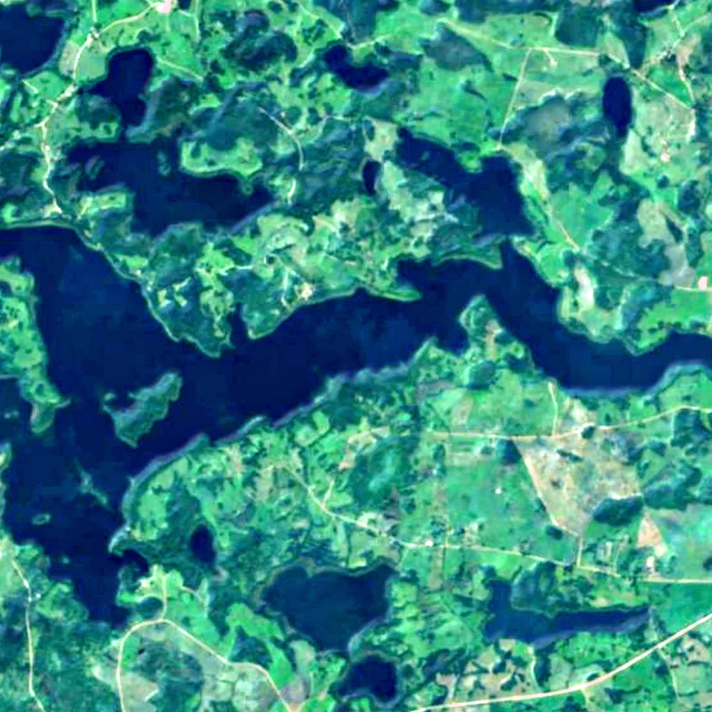 Lake Drīdzis van boven gezien (Sentinel-2)