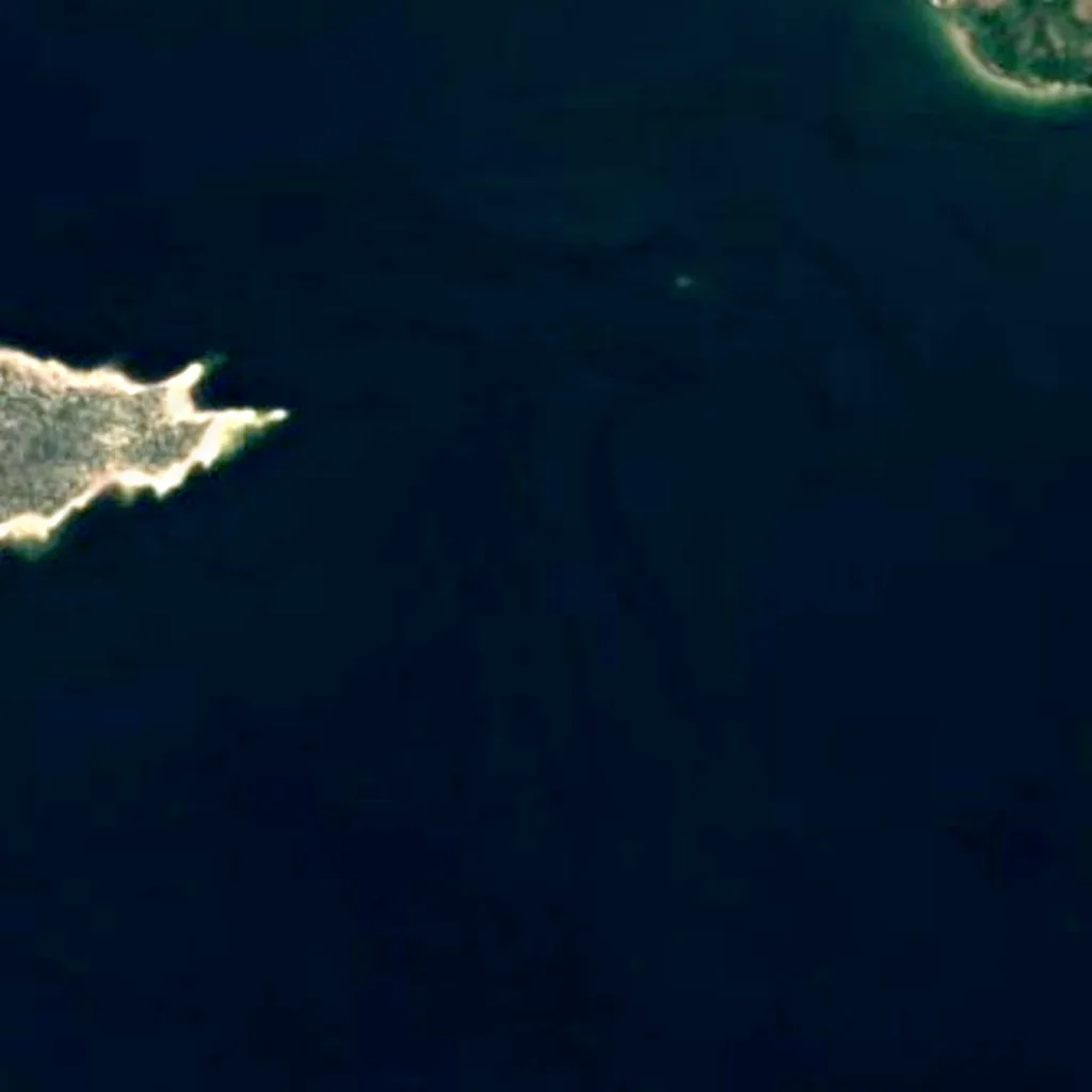 Lago Enriquillo visto dall'alto (Sentinel-2)