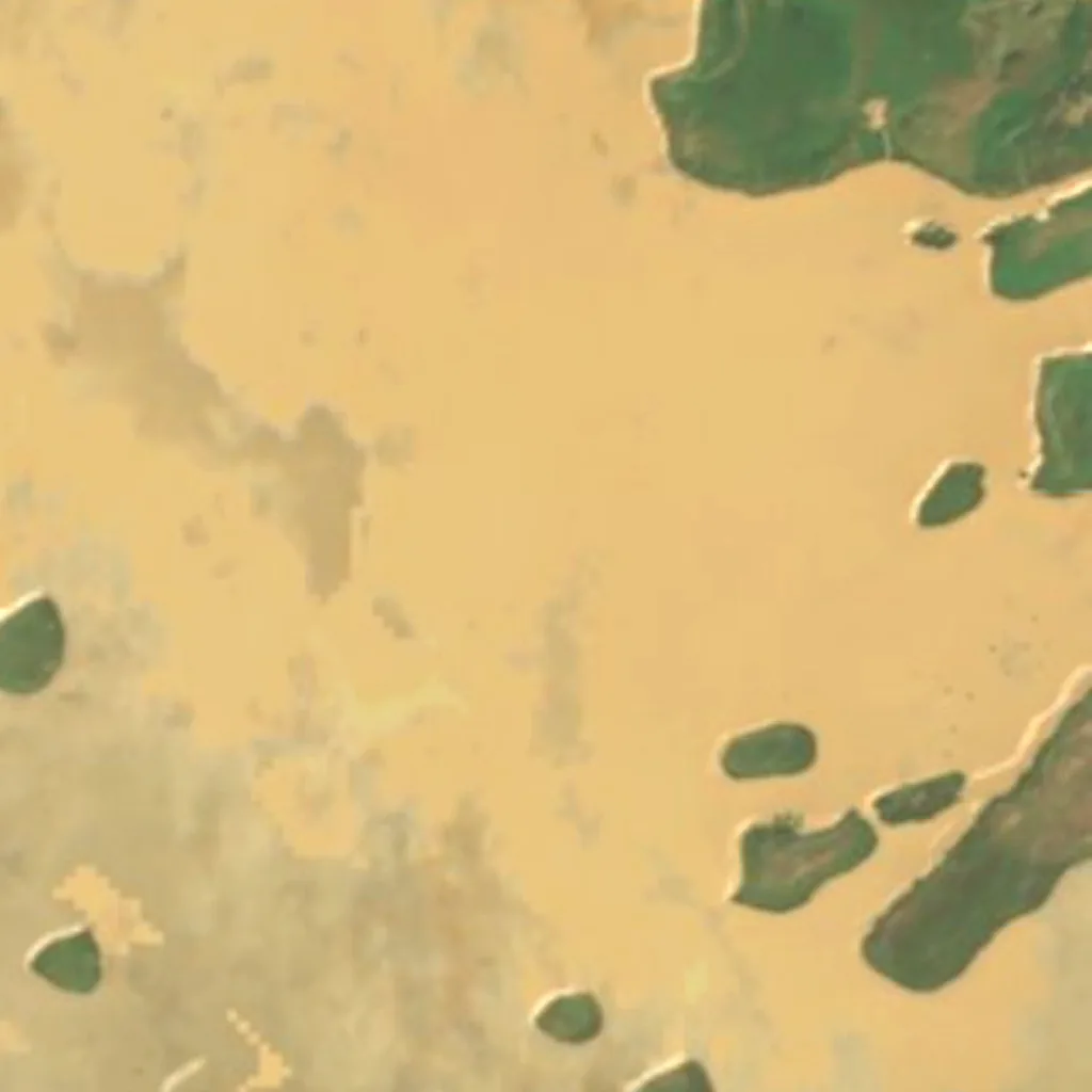 Lake Fitri van boven gezien (Sentinel-2)