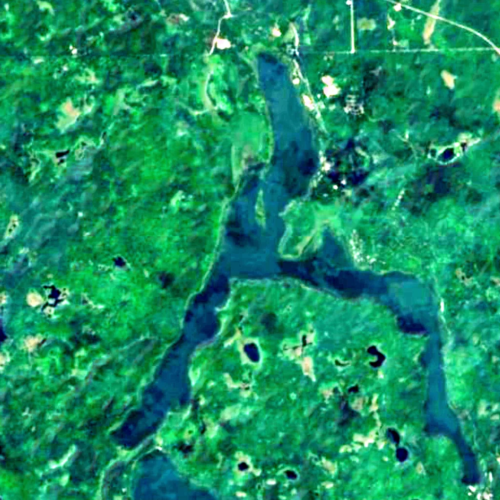 Lago Itasca visto dall'alto (Sentinel-2)