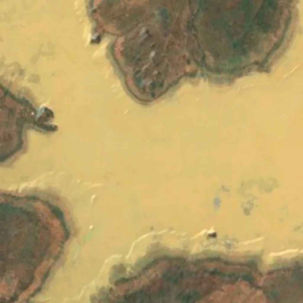 Lake Kompienga seen from above (Sentinel-2)