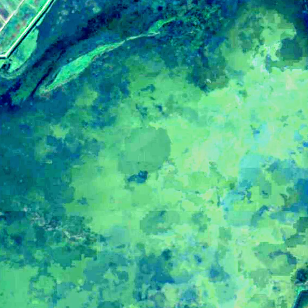 Lac Lubans vu d'en haut (Sentinel-2)